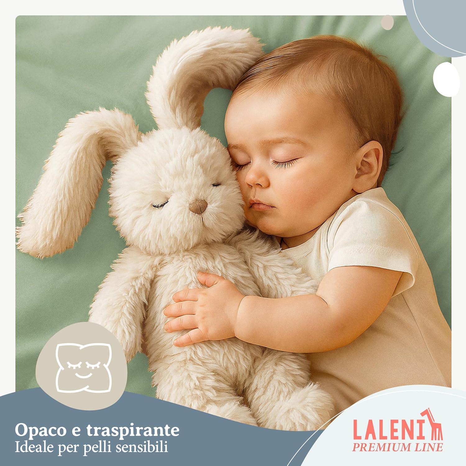 Thumbnail 5 de Laleni premium lenzuola culla 50x89 cm con angoli, verde – 2 pezzi in cotone OEKO-TEX