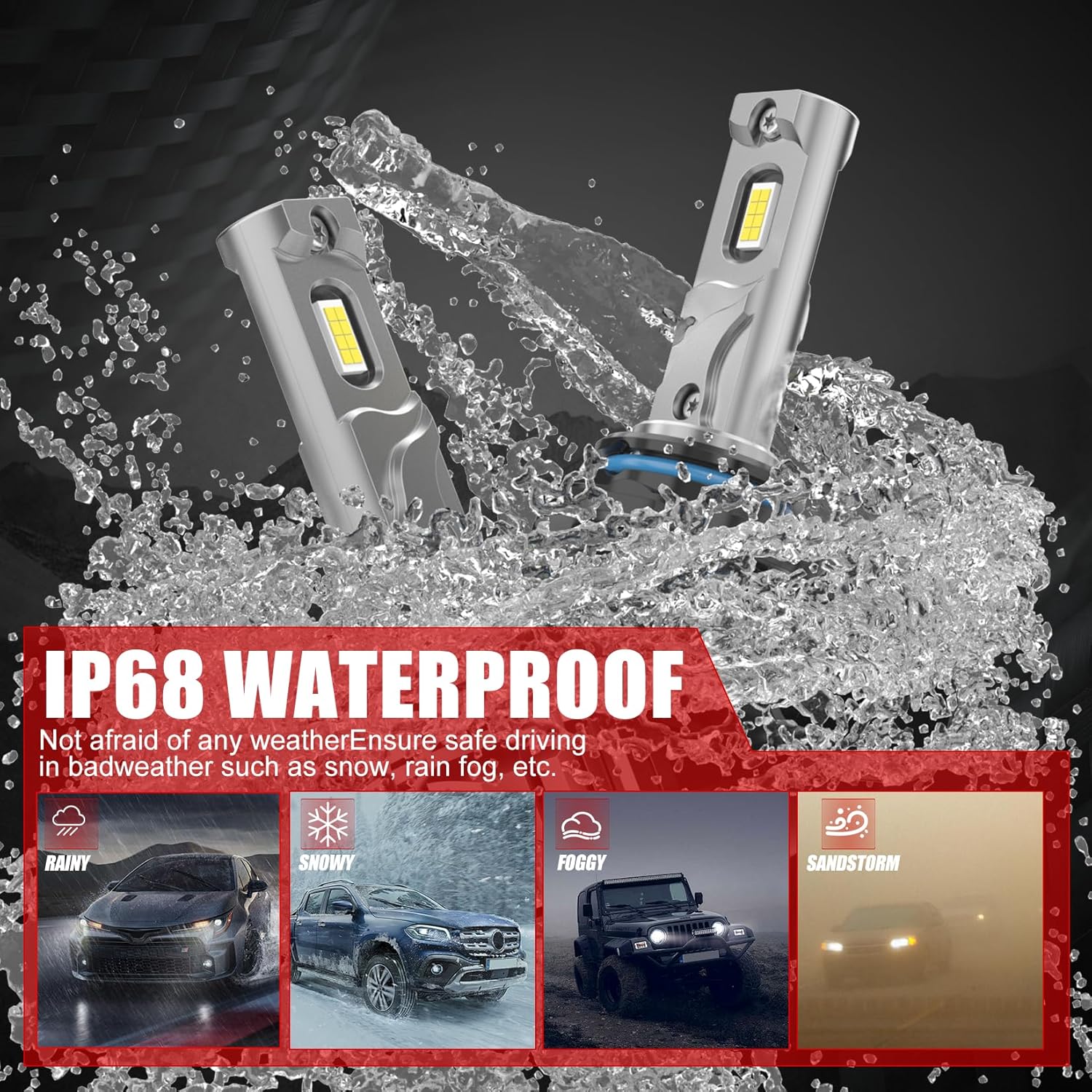 Thumbnail 4 de WAIXINGREN 9005 (HB3) LED headlight bulbs, plug & play replacement (pack of 2)