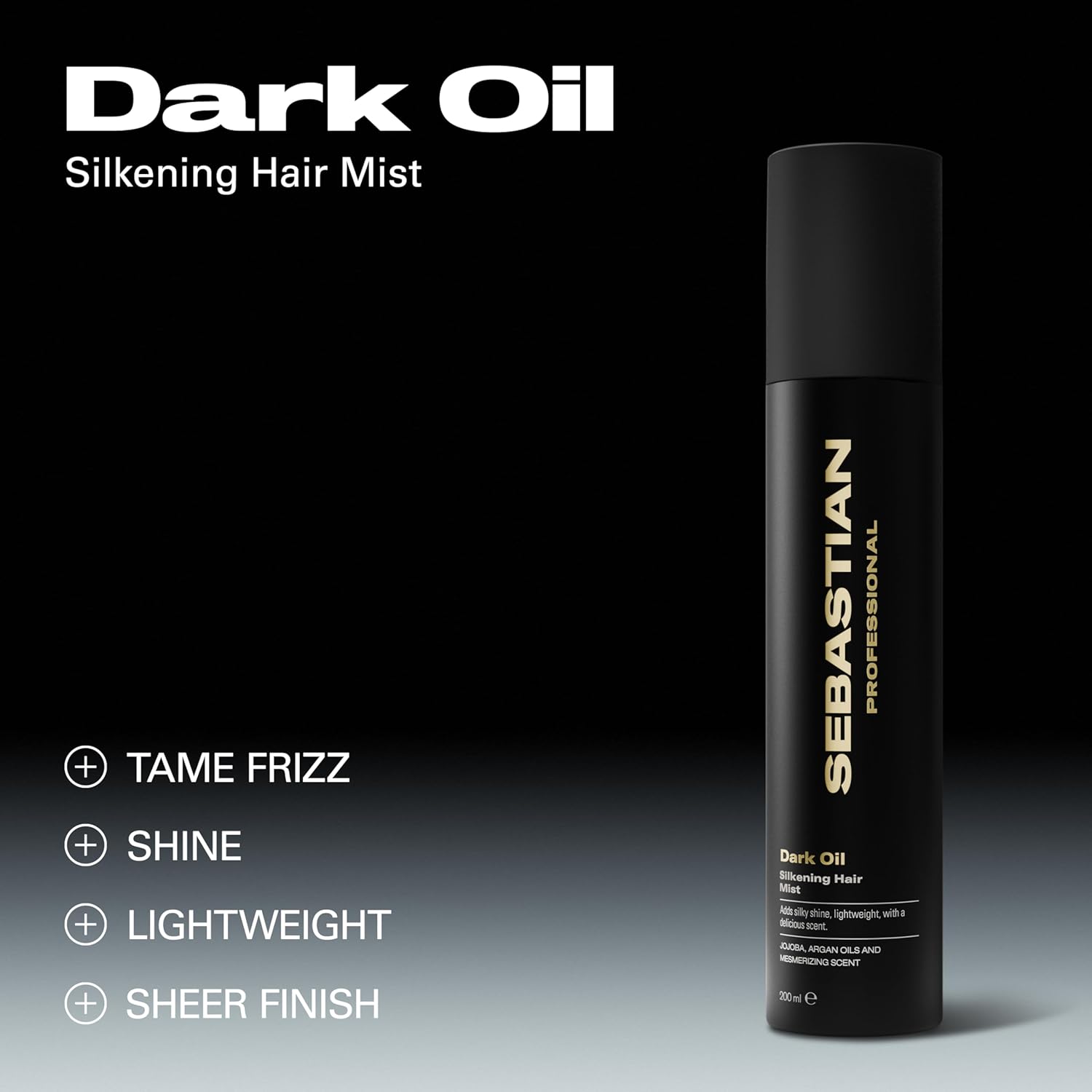 Thumbnail 1 de Sebastian Professional Dark Oil Silkening Hair Mist 200ml – lightweight shine & anti-frizz finisher