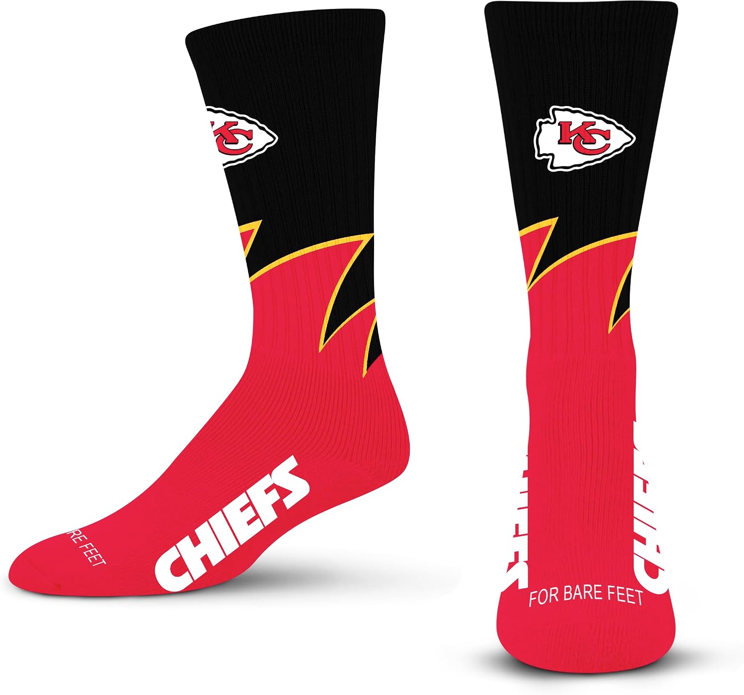 Thumbnail 3 de For Bare Feet NFL Unisex Black Wave Crew Socks (Buffalo Bills), Large