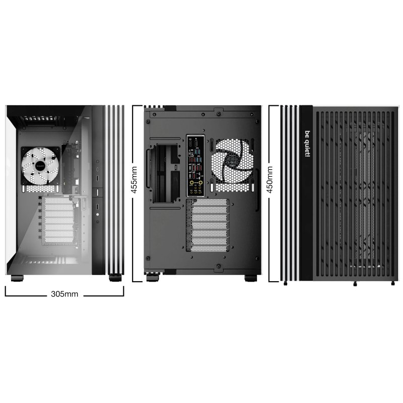Detalle 2 de be quiet! LIGHT BASE 600 LX ARGB: torre midi ATX con doble cristal y USB-C