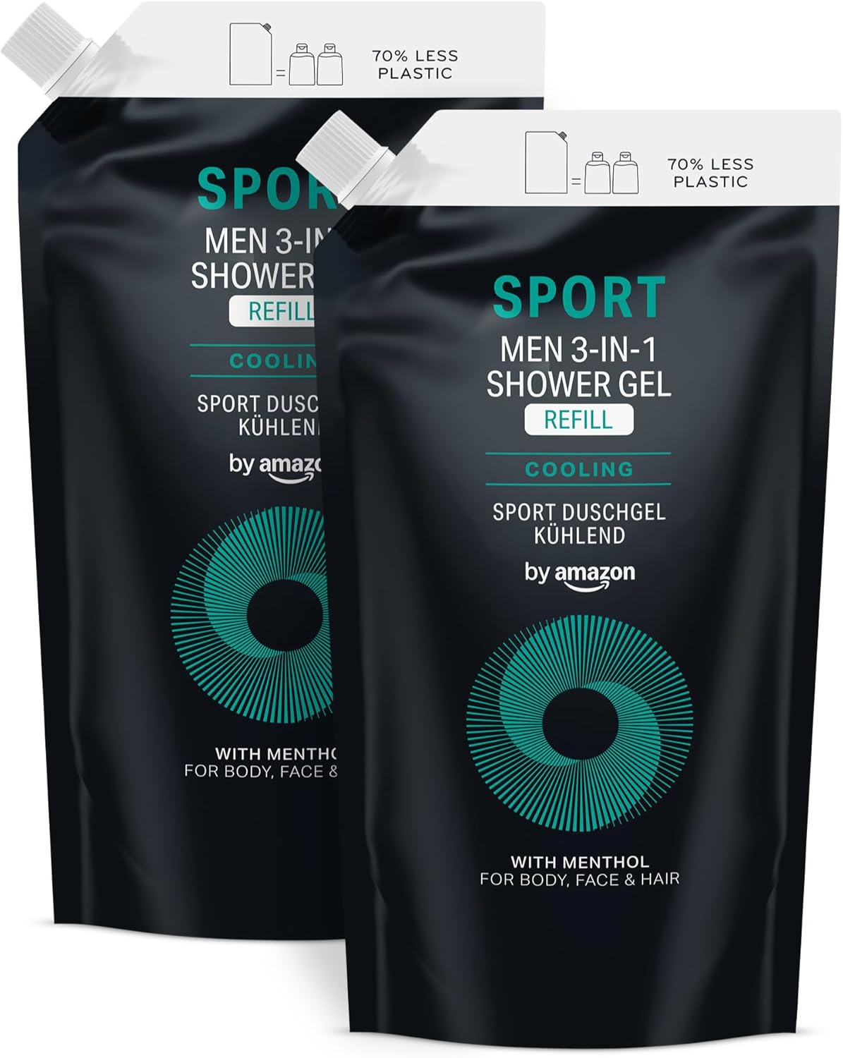 Detalle de by Amazon Gel douche Sport 3-en-1 pour homme (Recharge) — 2 x 1 000 ml