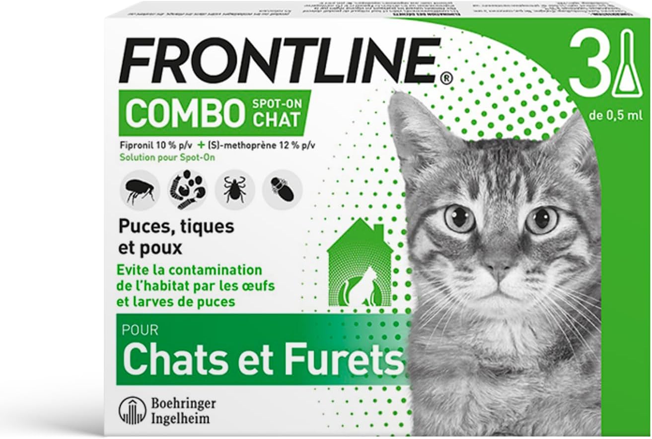 Imagen de FRONTLINE Combo Chat – Anti Puces, Tiques & Poux (3 Pipettes) – Protection 4 Semaines en OfertitasTOP