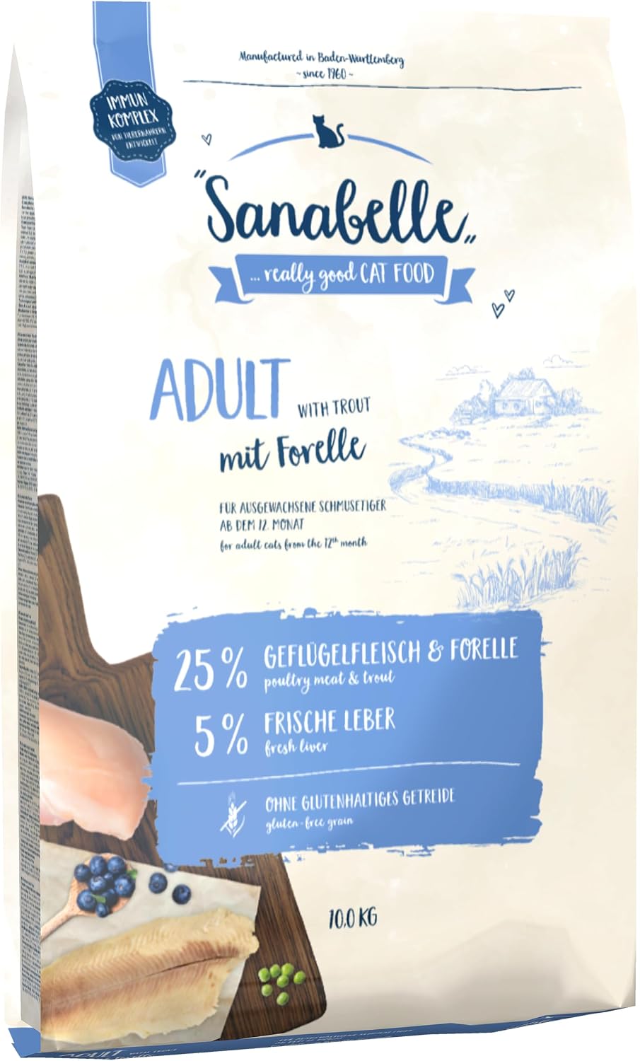 Detalle 2 de Sanabelle Classic Lachs – Trockenfutter für ausgewachsene Katzen ab 12 Monaten (10 kg)