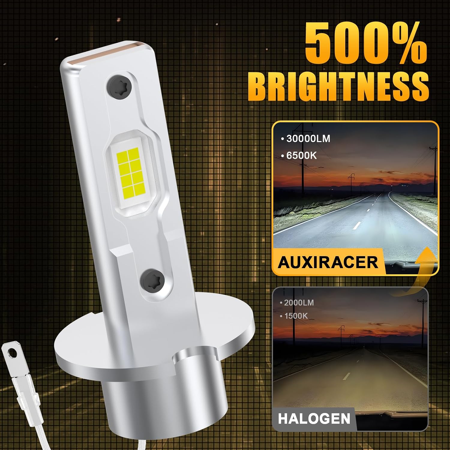 Thumbnail 2 de AUXIRACER Lampadine H3 LED 30000LM – Plug and Play, 6500K, 50.000 ore (2 pezzi)