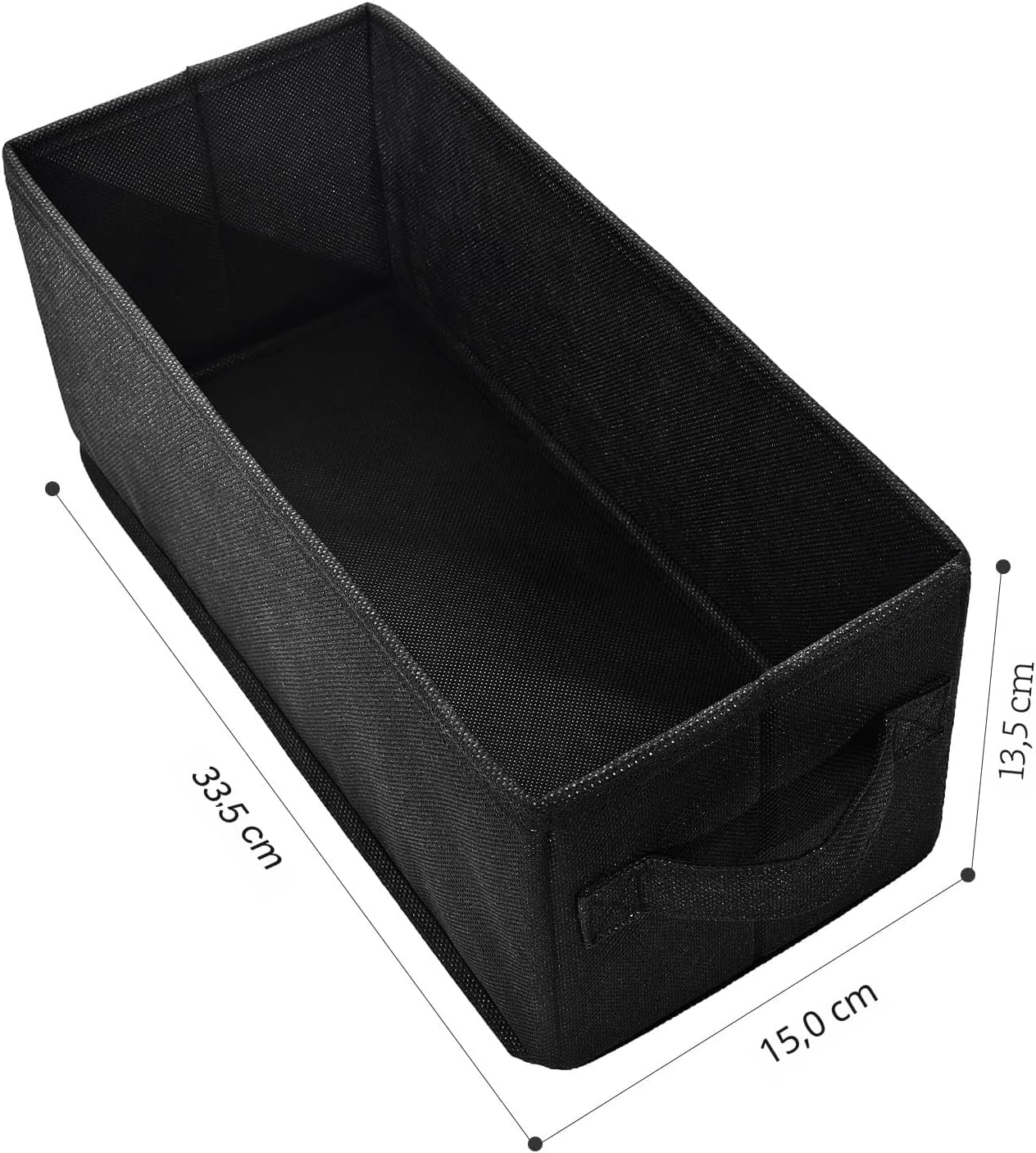 Detalle de UENTIP CD-Aufbewahrungsbox – 4er-Set, 33,5 x 15 x 13,5 cm, schwarz