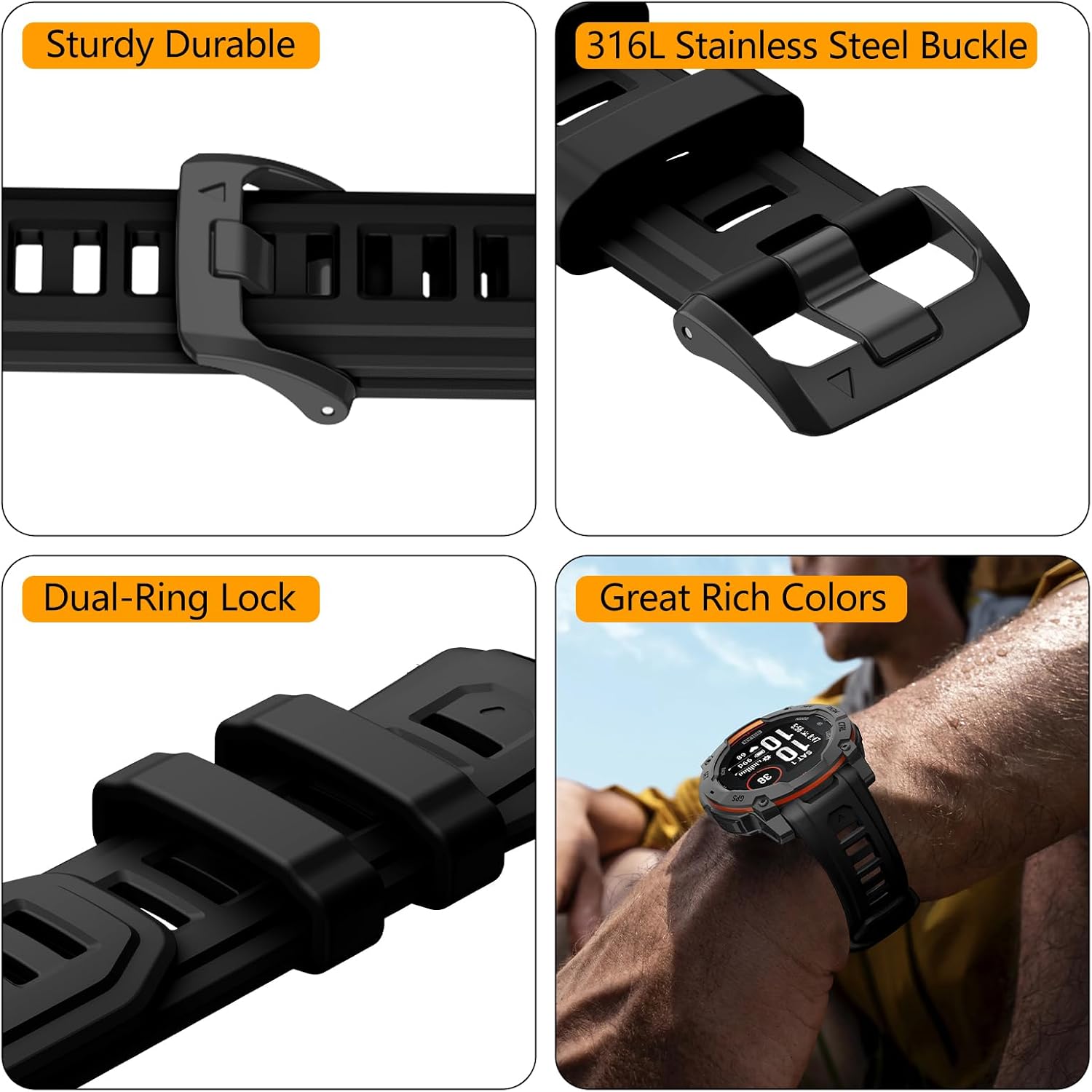 Detalle de Overstep Garmin Instinct 3 band, 26mm