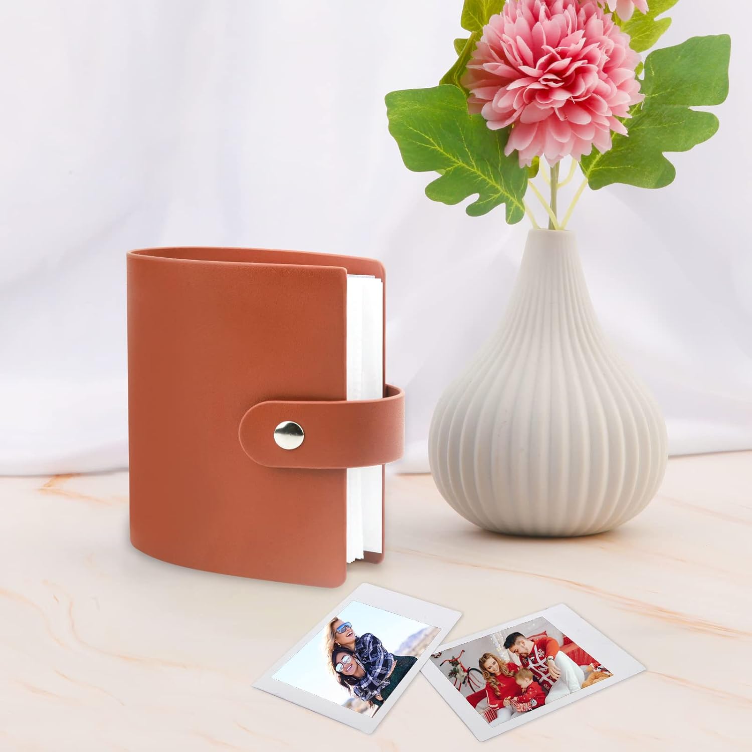 Thumbnail 6 de Ruibytree Mini-Fotoalbum mit 52 Taschen für Fujifilm Instax Mini, Polaroid Snap & Zip Sofortbilder (Braun)