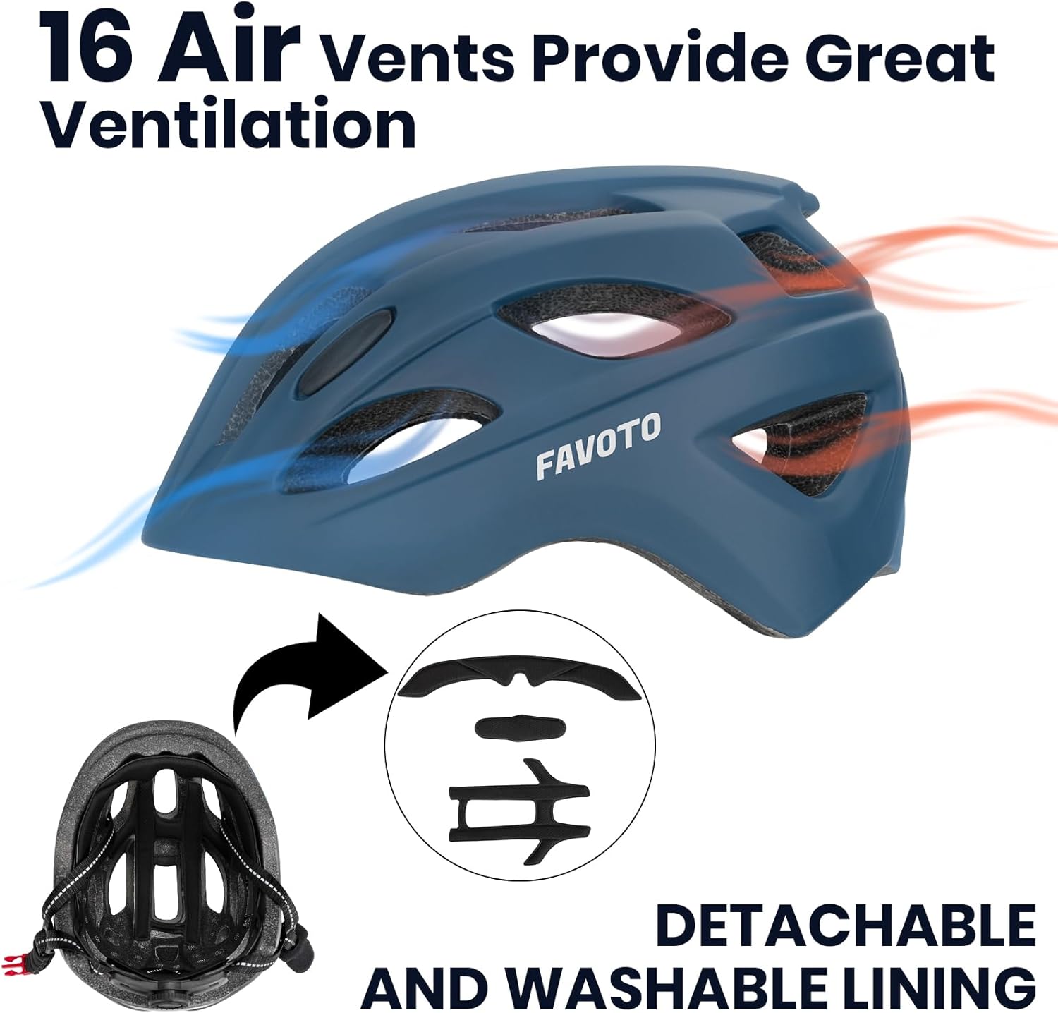 Thumbnail 2 de Favoto Kids Bike Helmet: Adjustable, Lightweight, and Multi-Sport Safety for Young Riders