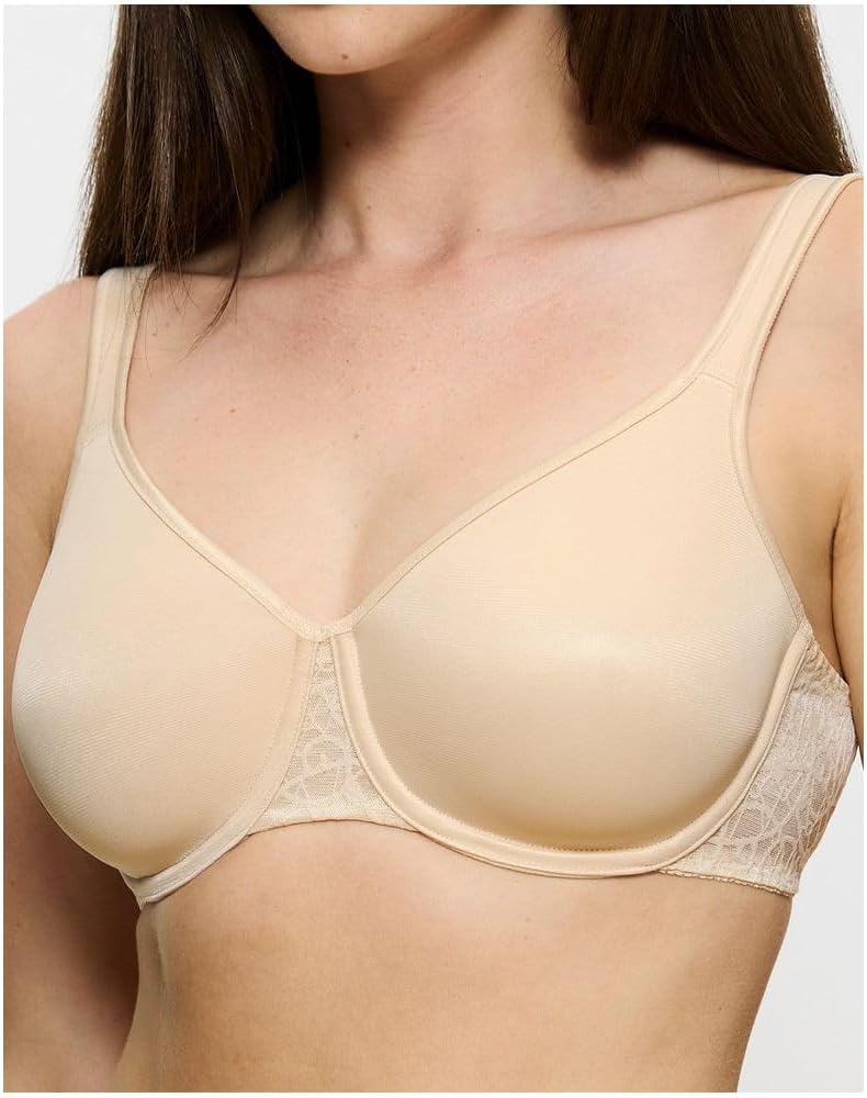 Detalle de Triumph Minimizer/Shaper – Soutien-gorge gainant à armatures, coton doux et dentelle - uni - femme