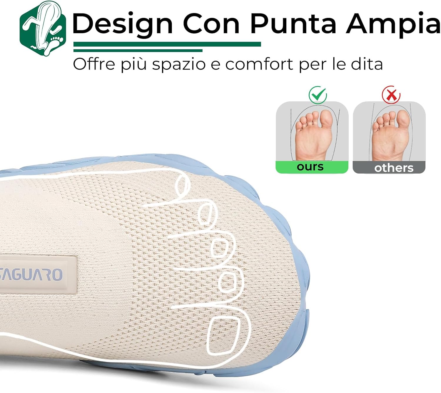 Thumbnail 2 de SAGUARO Unisex Scarpe Minimaliste Senza Lacci e Punta Ampia – Comfort barefoot, suola antiscivolo