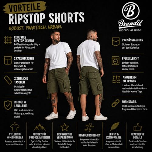 Thumbnail 7 de Brandit Herren Urban Legend Shorts Cargos RS New Black 3XL