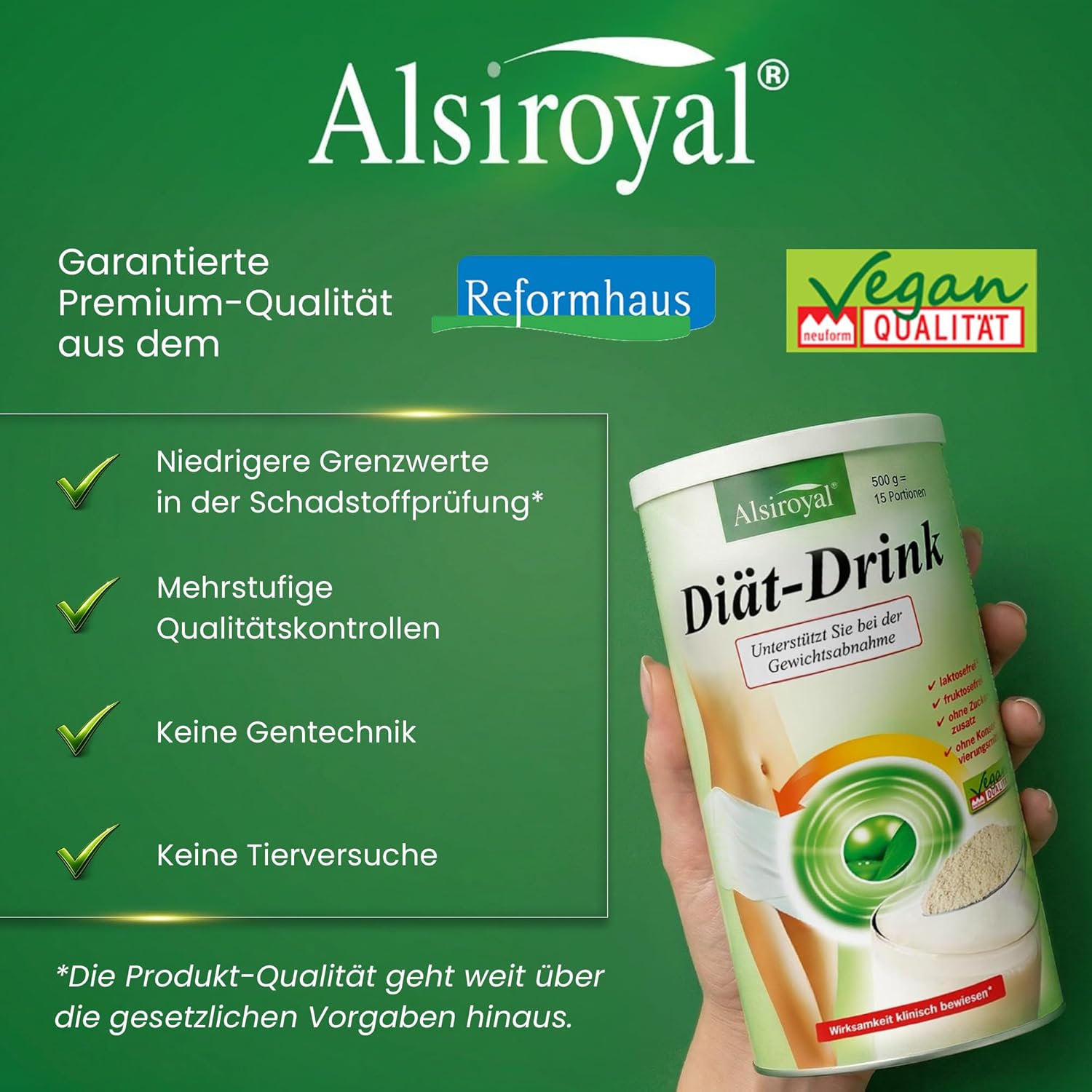 Detalle 2 de Alsiroyal Diät-Drink Vegan 500 g