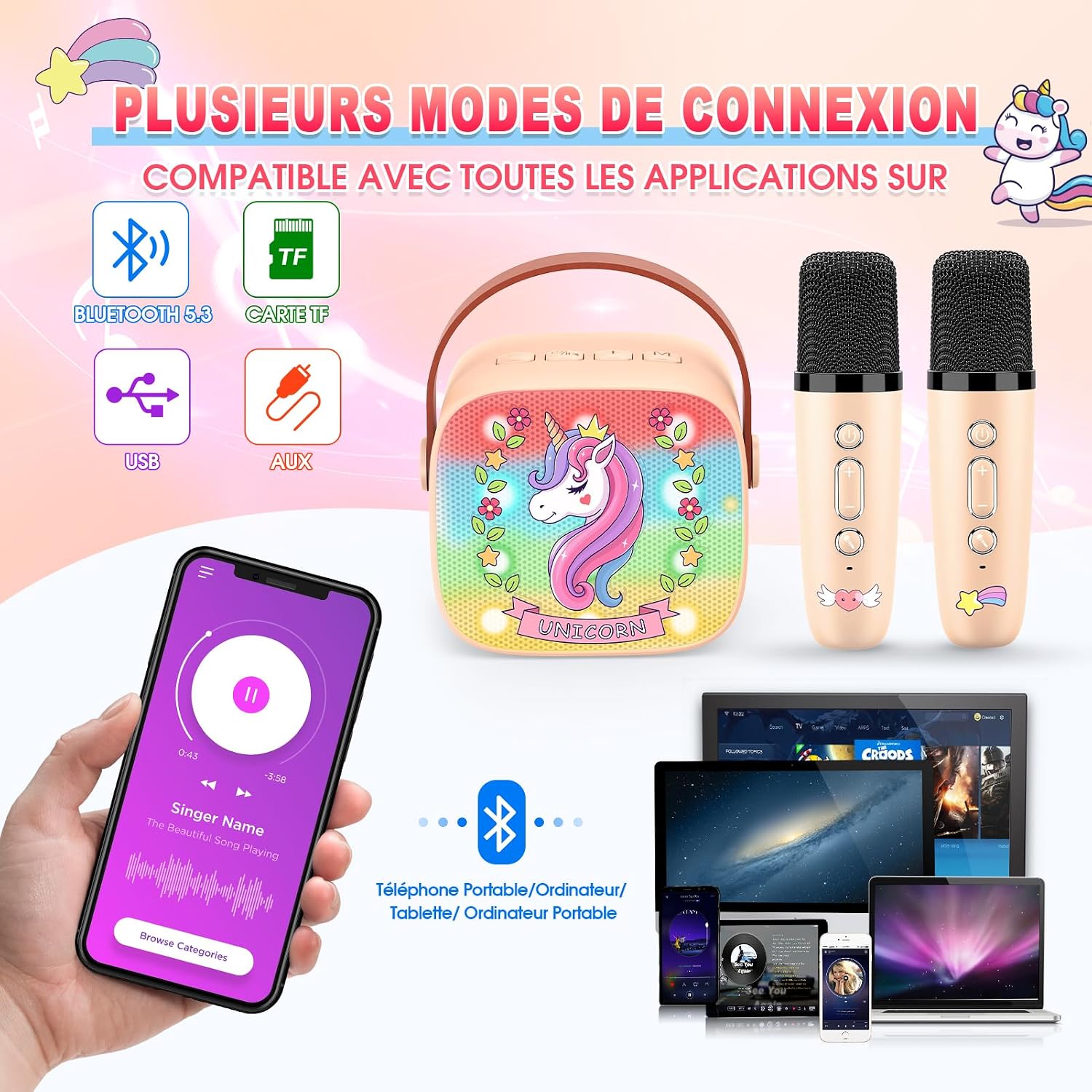 Detalle 2 de Dislocati Micro Enfant karaoké 540 g 🎤