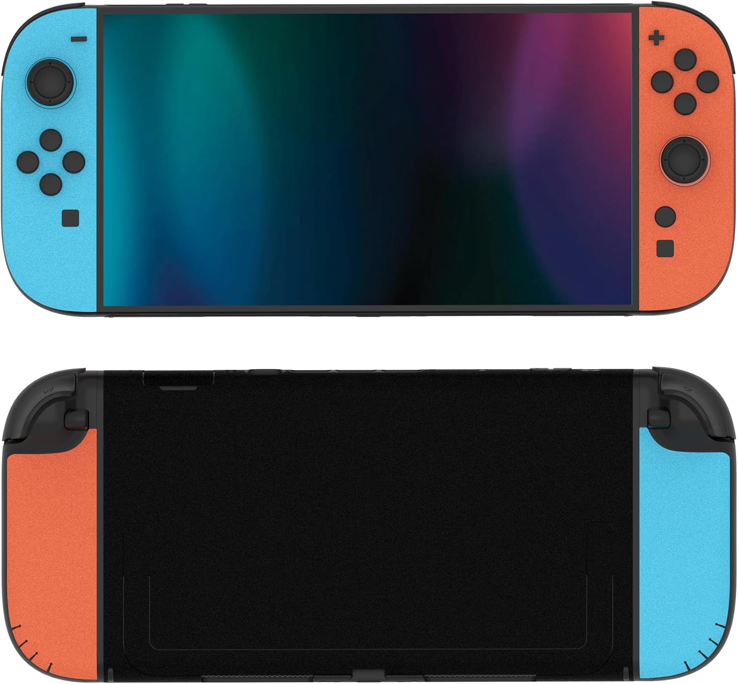 Thumbnail 3 de PlayVital Full Set Protective Skins for Nintendo Switch 2 – Blue & Orange