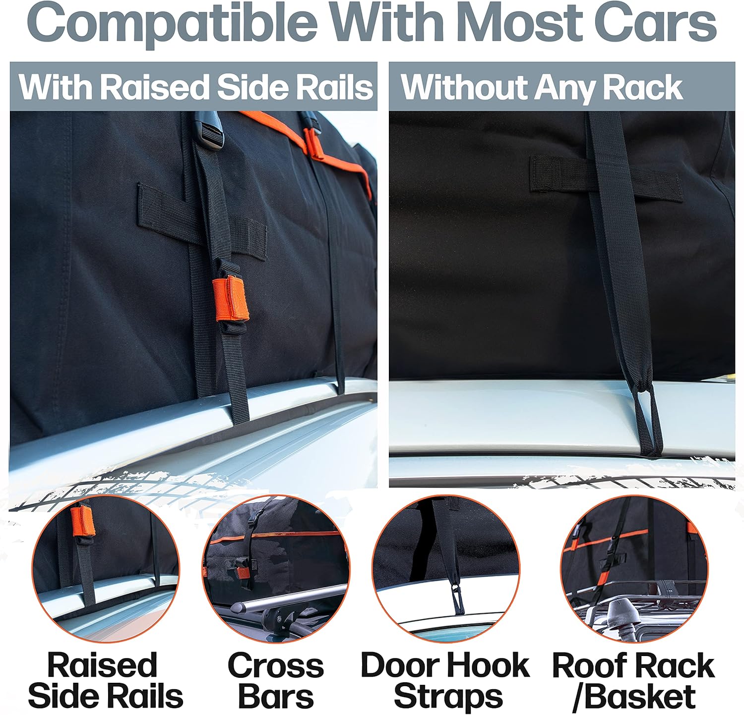 Thumbnail 1 de RoofPax 23 cft Extra Waterproof Rooftop Cargo Carrier Bag with Double Weatherproof Zippers