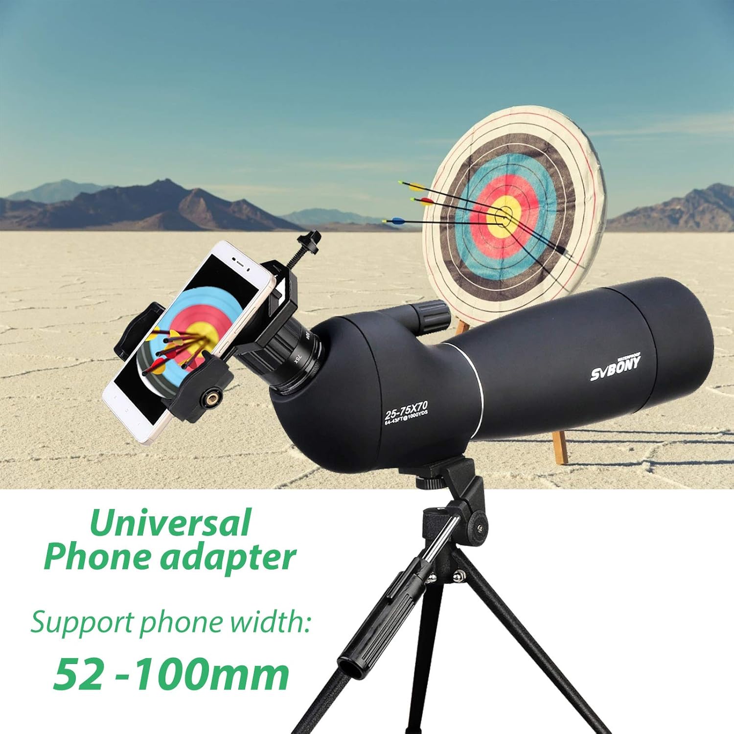 Thumbnail 2 de Svbony SV28 Spotting Scope: versatile 25-75x70 with tripod and phone adapter
