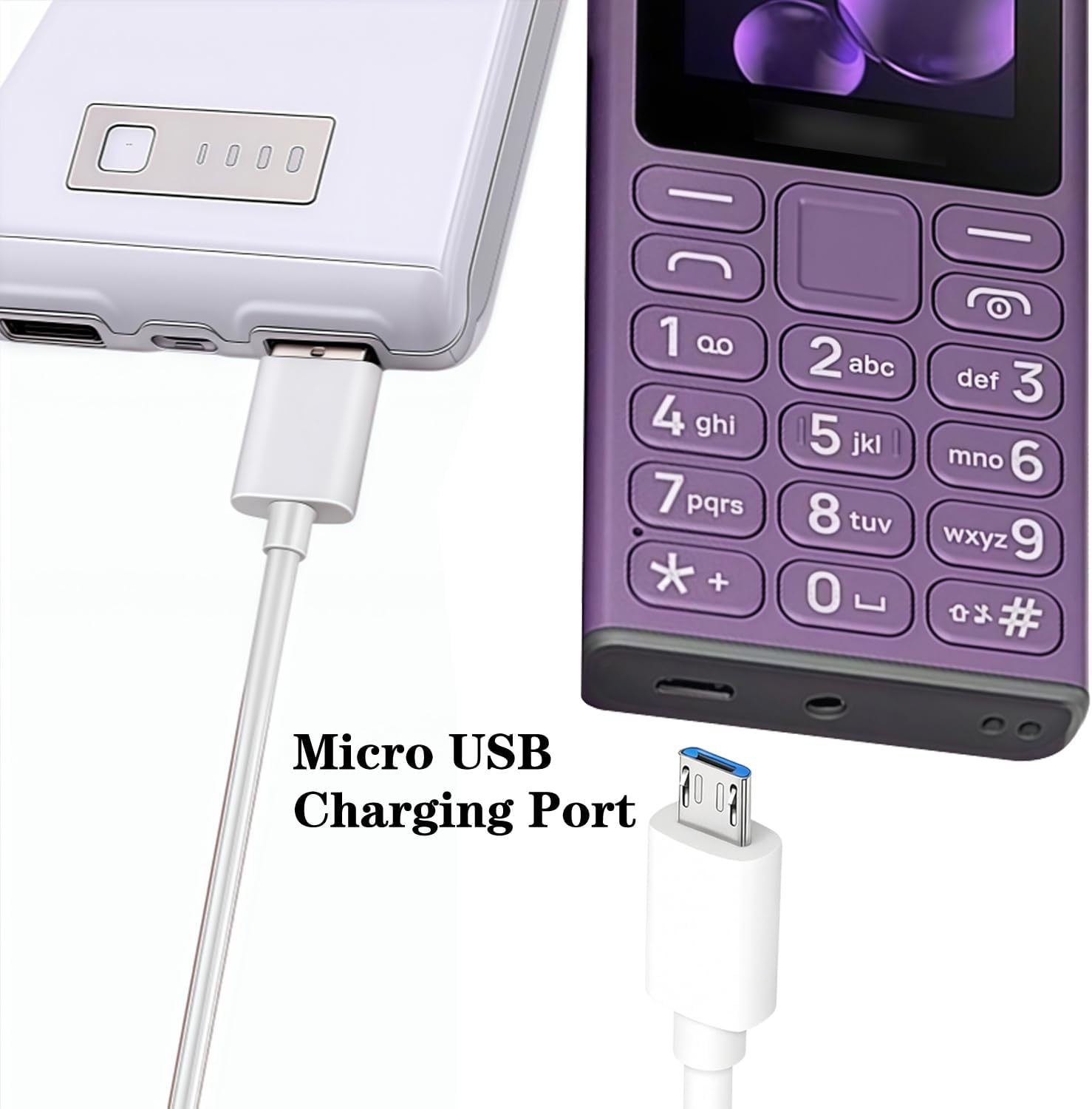 Detalle de Micro USB Cable for Old Android Phones (USB A to Micro-USB) 1.5m Charging Cable