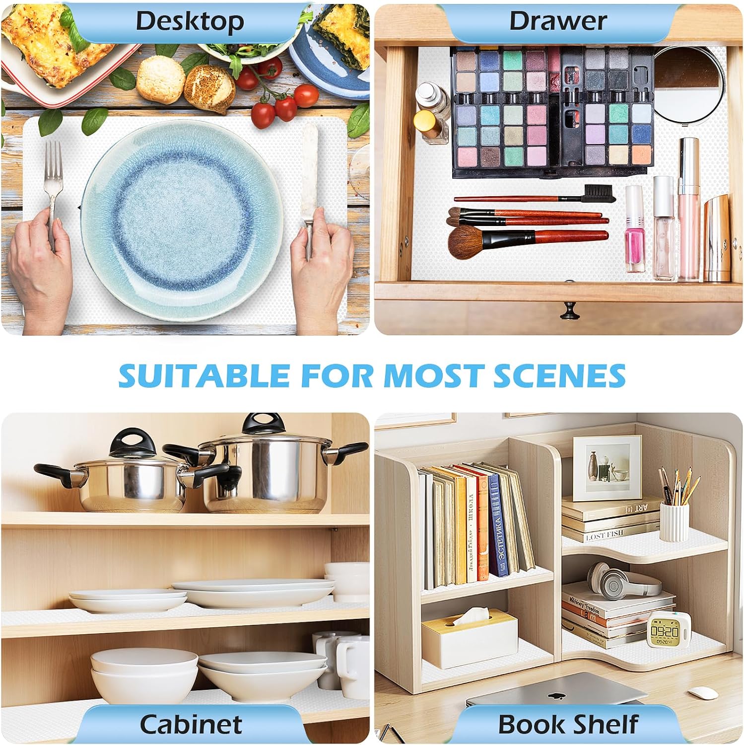 Thumbnail 4 de MooiFun Drawer Liners: Waterproof, Non-Slip EVA Shelf Liner for Cabinets, Drawers and Fridges