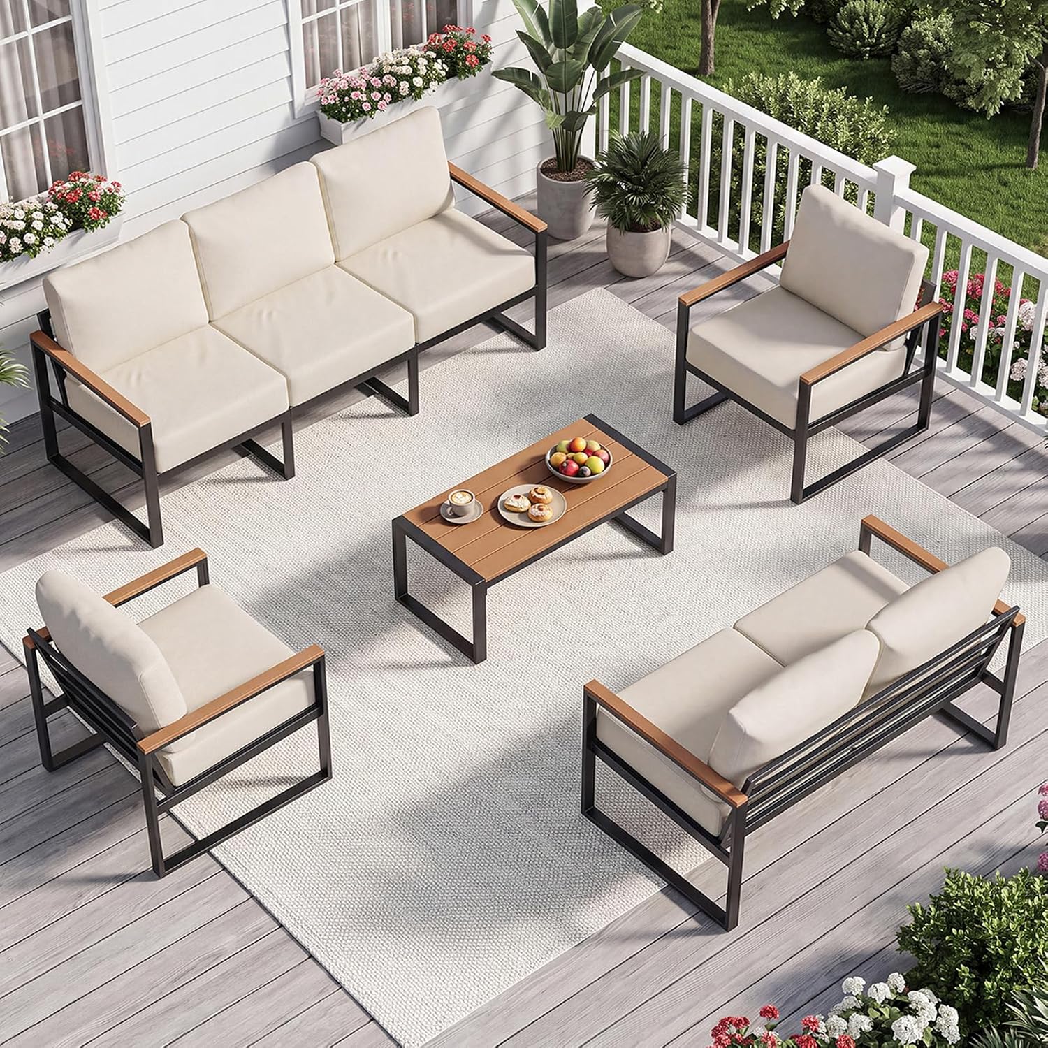 Detalle de Aoxun Patio Furniture Set, 5-Piece