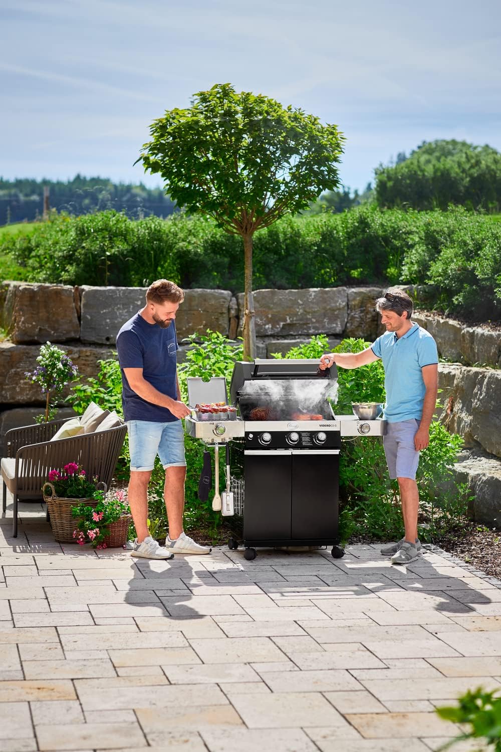 Detalle de RÖSLE VIDERO box per affumicatura: aroma affumicato su barbecue a gas in acciaio inox 18/10