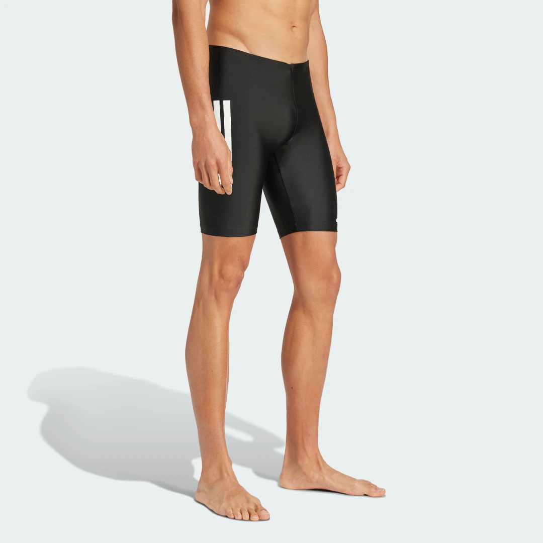 Detalle de Bañador largo 8-Inch 3 bandas de Adidas – Negro