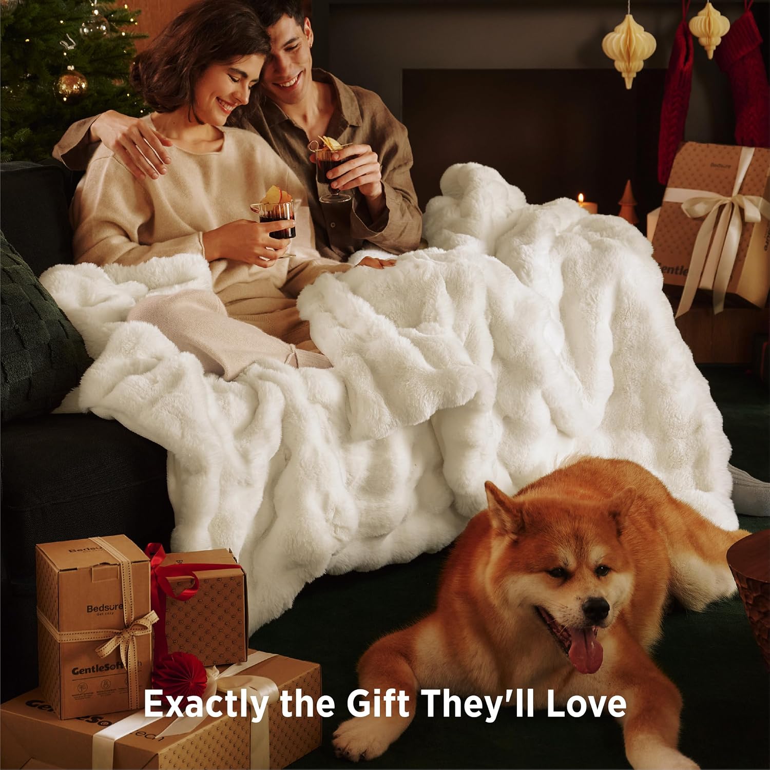 Detalle de Bedsure Faux Fur Throw Blanket 50" x 70
