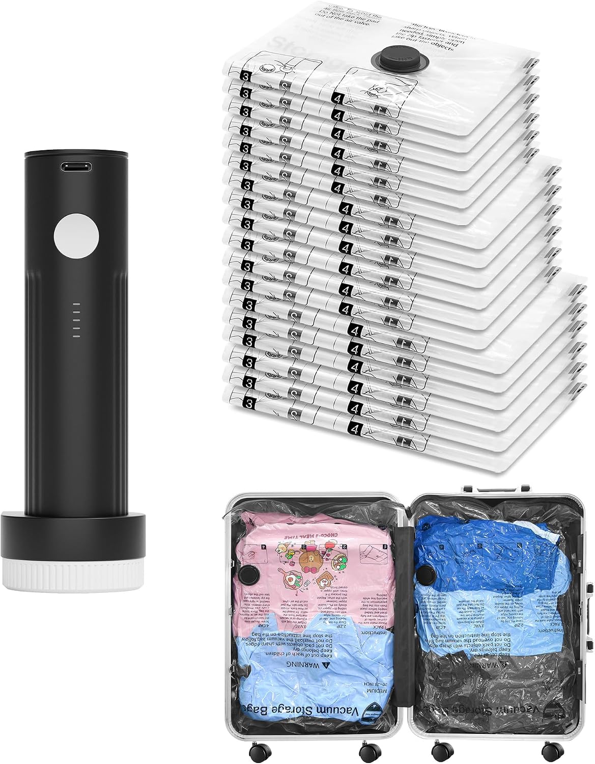 Thumbnail 6 de 12 Pack Travel Vacuum Storage Bags 1500mAh
