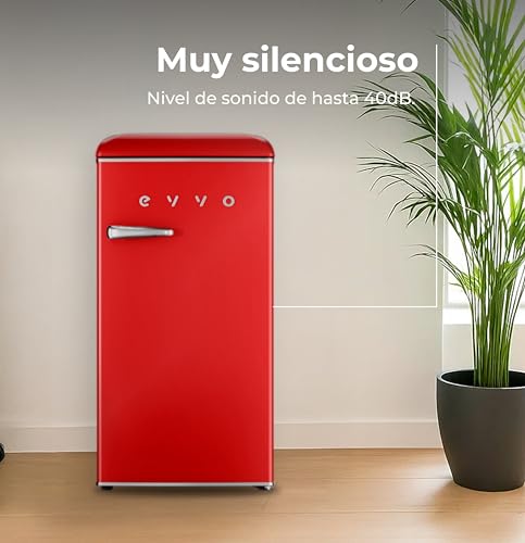 Thumbnail 3 de EVVO Nevera Pequeña Retro 84 L + 11 L Congelador – Rojo