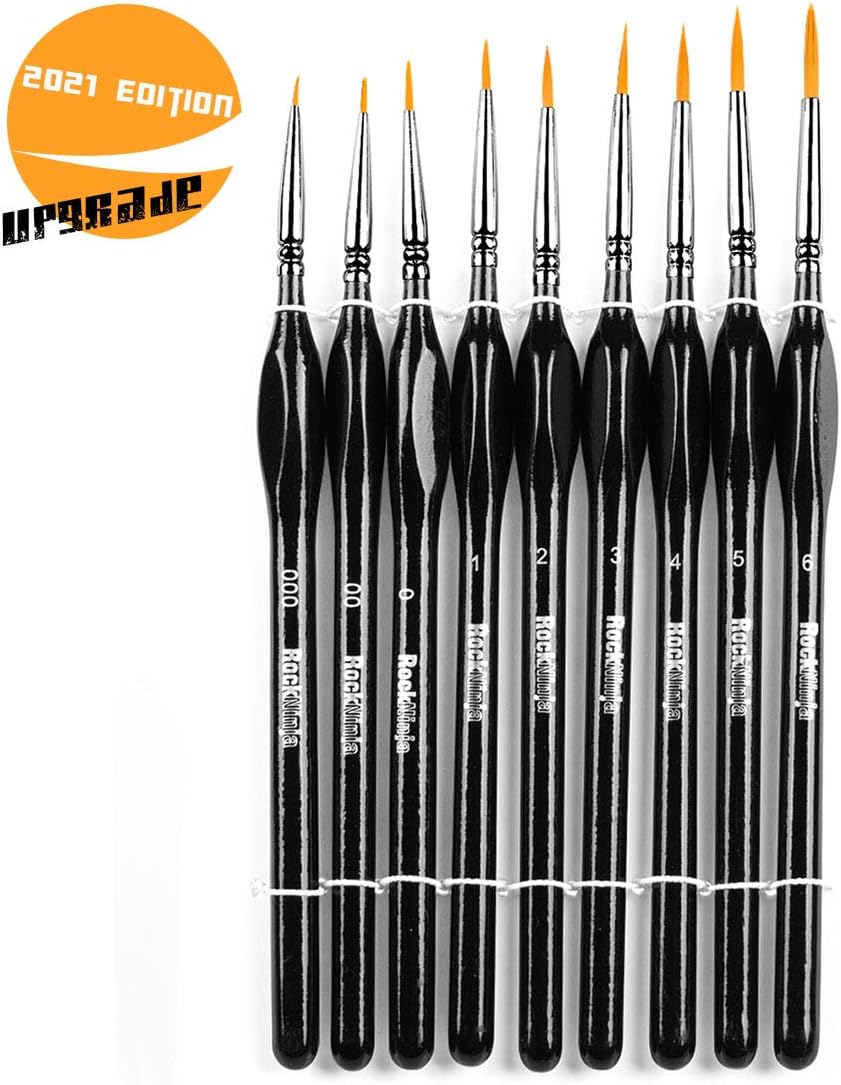 Thumbnail 5 de Rock Ninja Detail Paint Brush Set 9 pcs 🎨