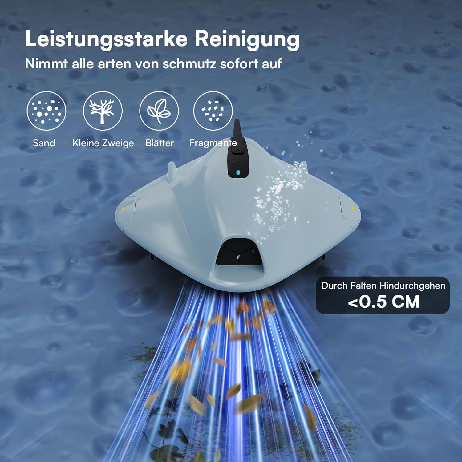 Thumbnail 1 de Kabellos Poolroboter Kabellos Poolsauger Akku 40W mit Doppelfiltersystem & bis 90 Min Laufzeit