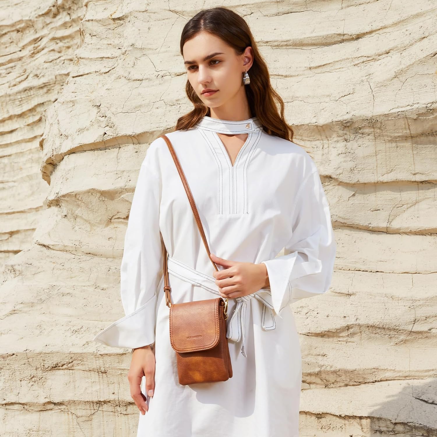Thumbnail 1 de BOSTANTEN Small Crossbody Bag 7.1in