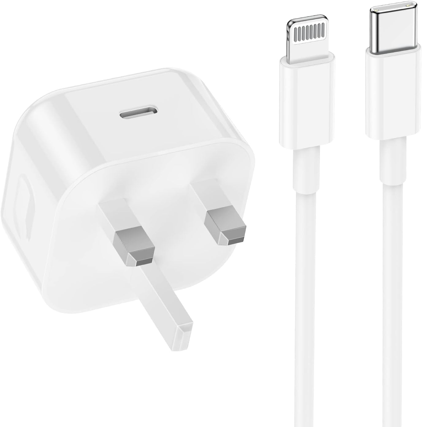 Thumbnail 6 de 2Pack iPhone Charger Fast Charge: 20W USB-C PD Plug + 2m Cables for iPhone & iPad