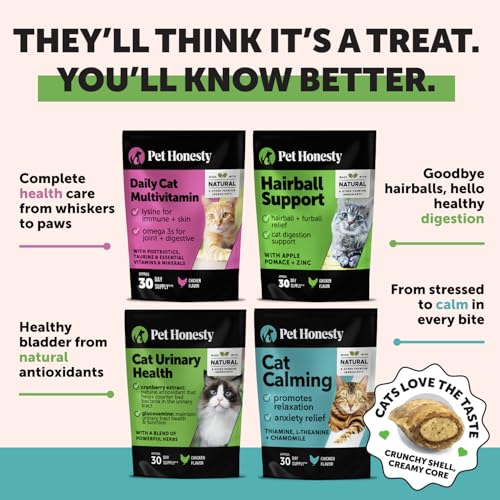 Thumbnail 8 de Pet Honesty Cat Hairball Remedy Treats: Dual Texture Crunchy Creamy Hairball Relief for Indoor Cats