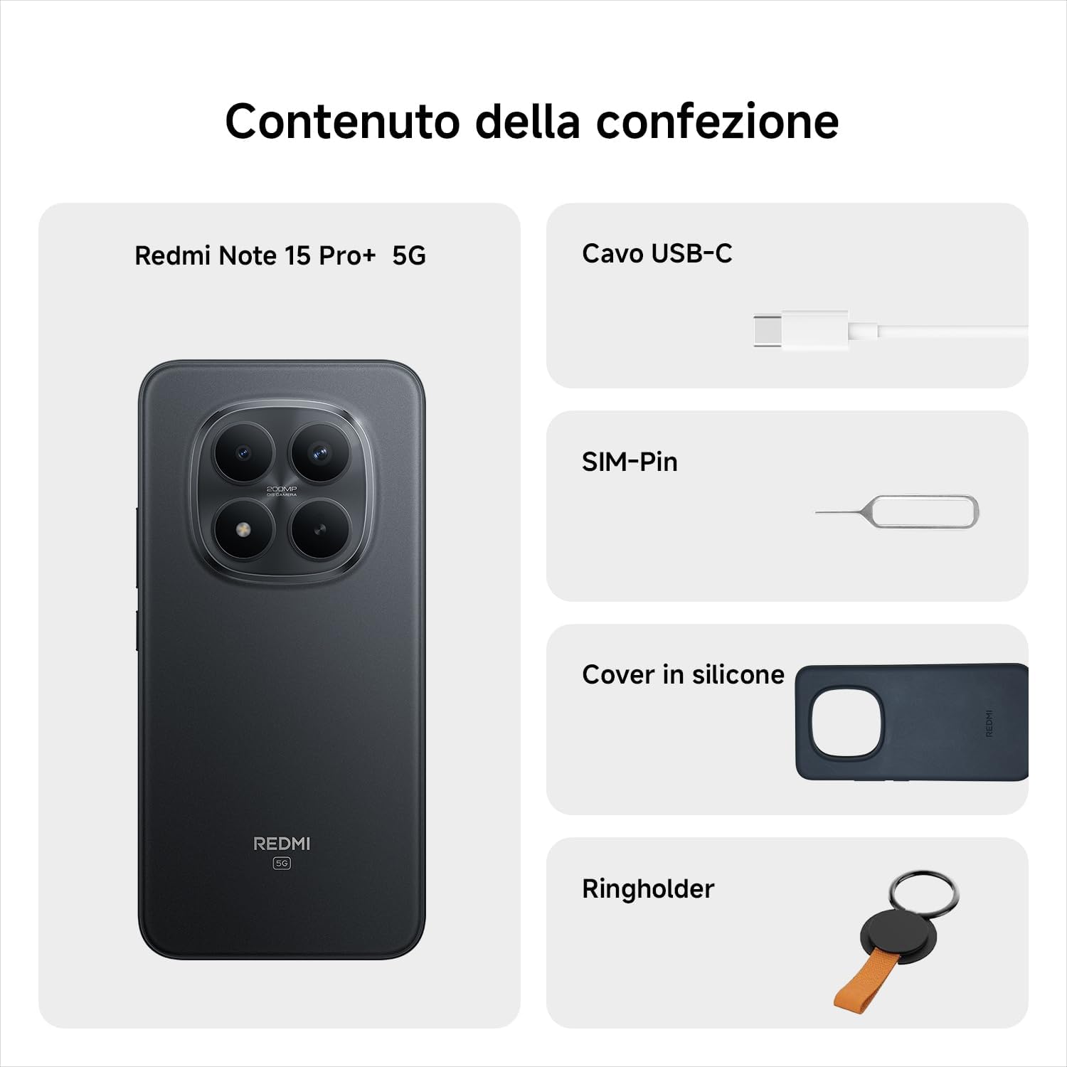 Thumbnail 3 de Xiaomi Redmi Note 15 Pro+ 5G (8+256GB) con batteria da 6.500 mAh e fotocamera da 200 MP – IP66/IP68