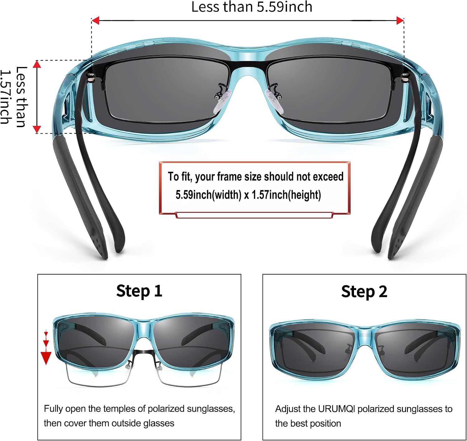 Detalle 2 de URUMQI Fit-Over Sunglasses UV400
