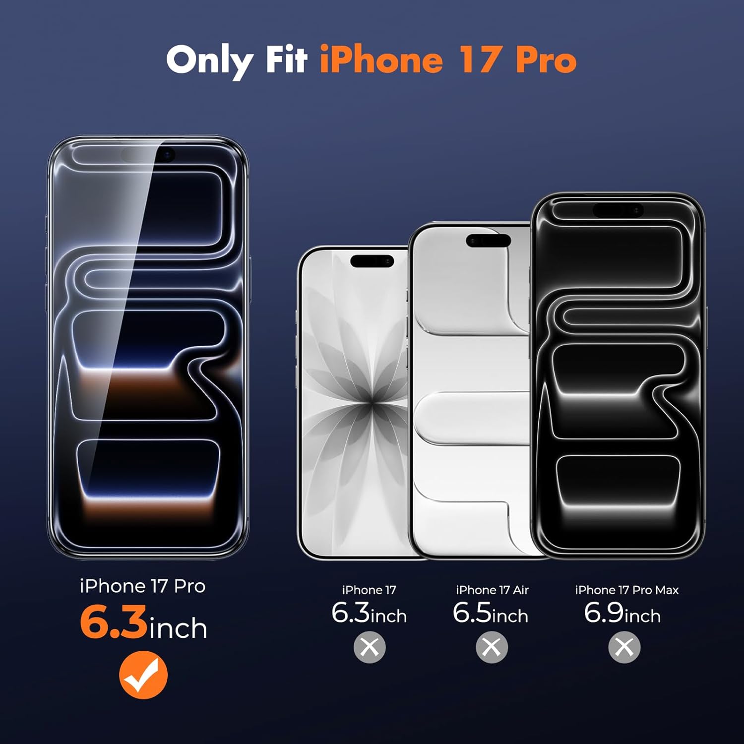 Thumbnail 4 de UNBREAKcable iPhone 17 Pro Screen Protector 3-Pack