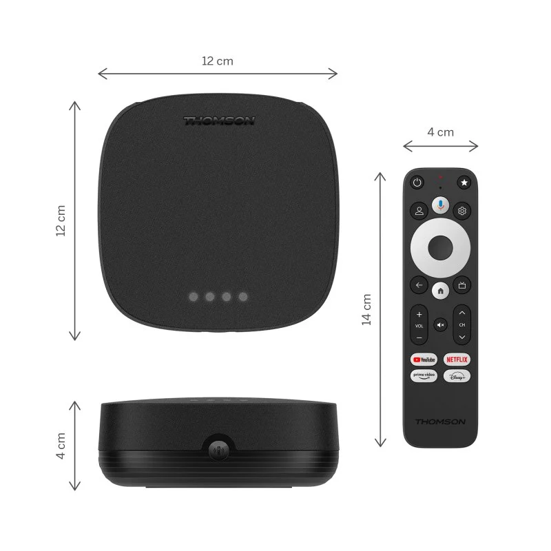 Detalle 2 de Thomson BOX PLUS 270G Smart TV 4K Gris 📺 Wi-Fi, Ethernet