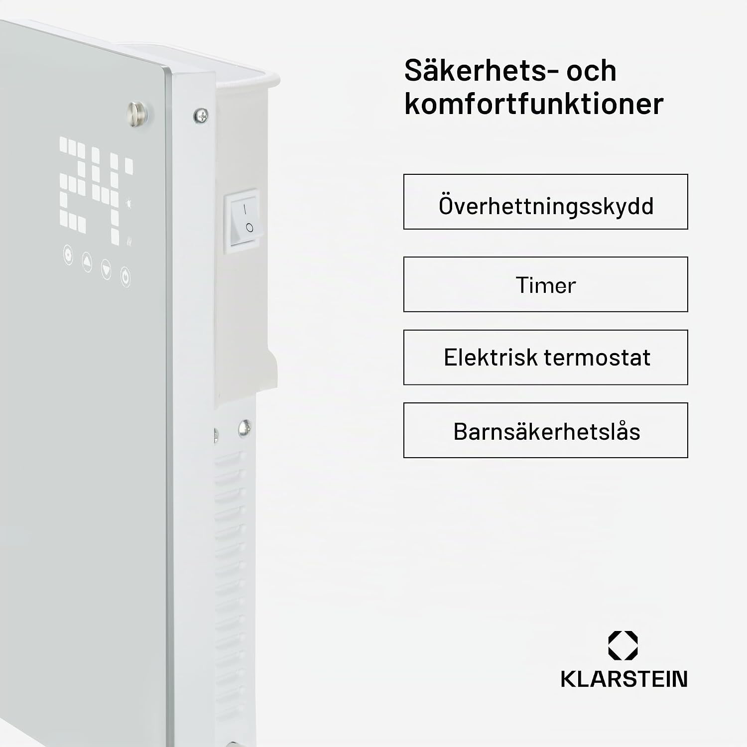Thumbnail 5 de Klarstein ACO7-Bornholm-W konvektorelement, 2000 W med hjul och termostat