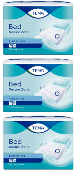 TENA Bed Plus Almohadillas ⏹️ 180x80cm, Pack 3x20 unidades
