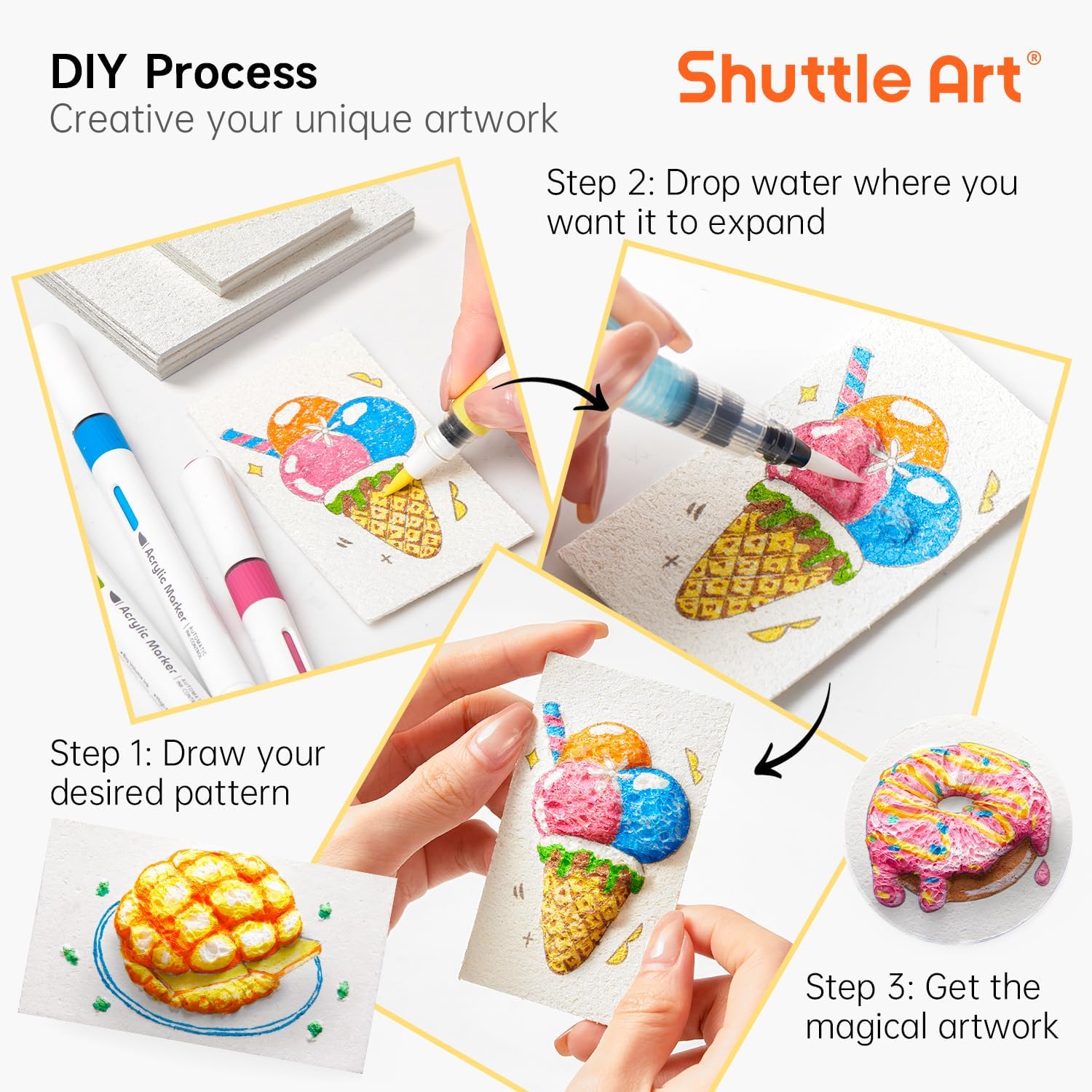 Detalle de Shuttle Art Magic 3D texture kit 44 pcs