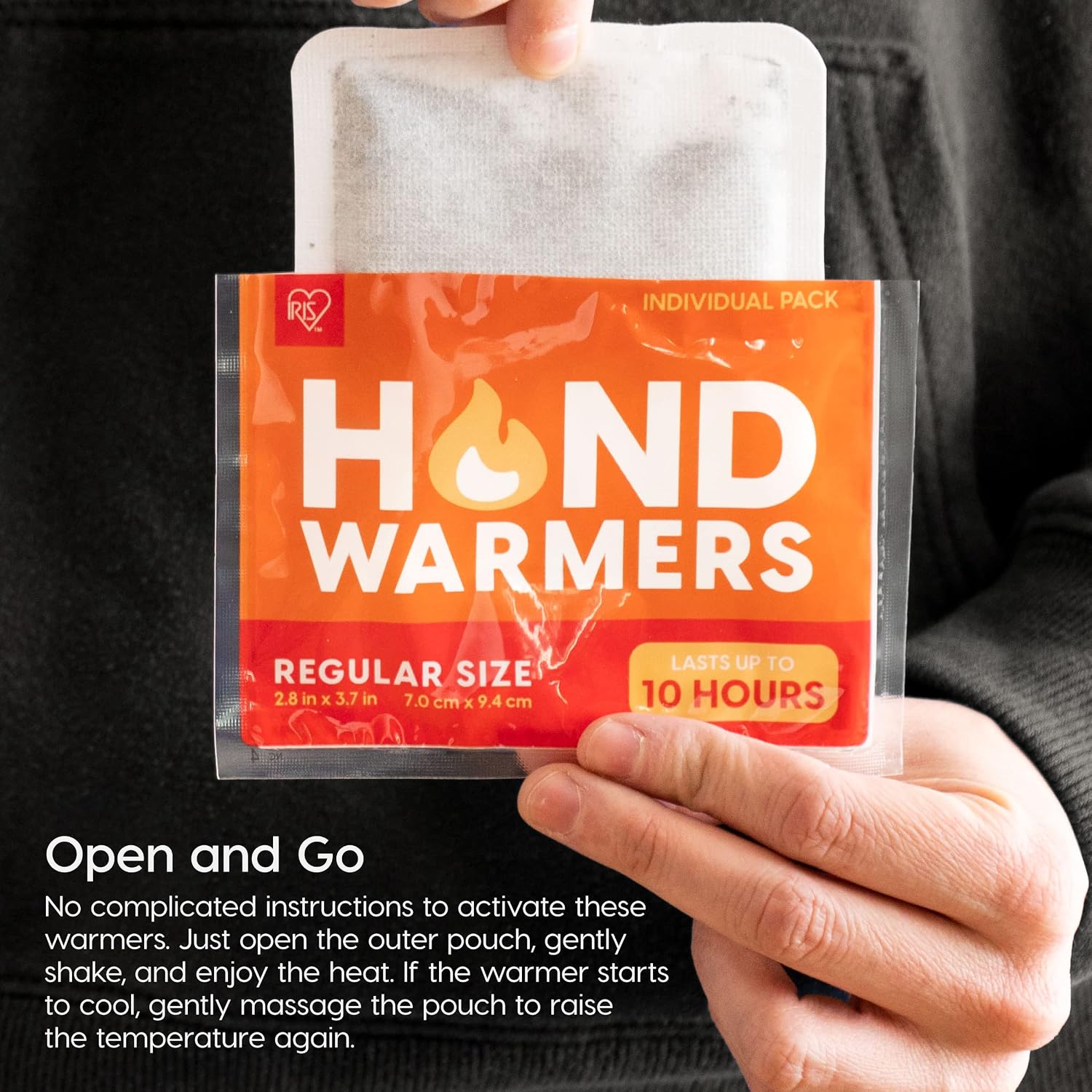 Detalle 2 de IRIS USA Disposable Hand Warmers, Regular/Large/Jumbo