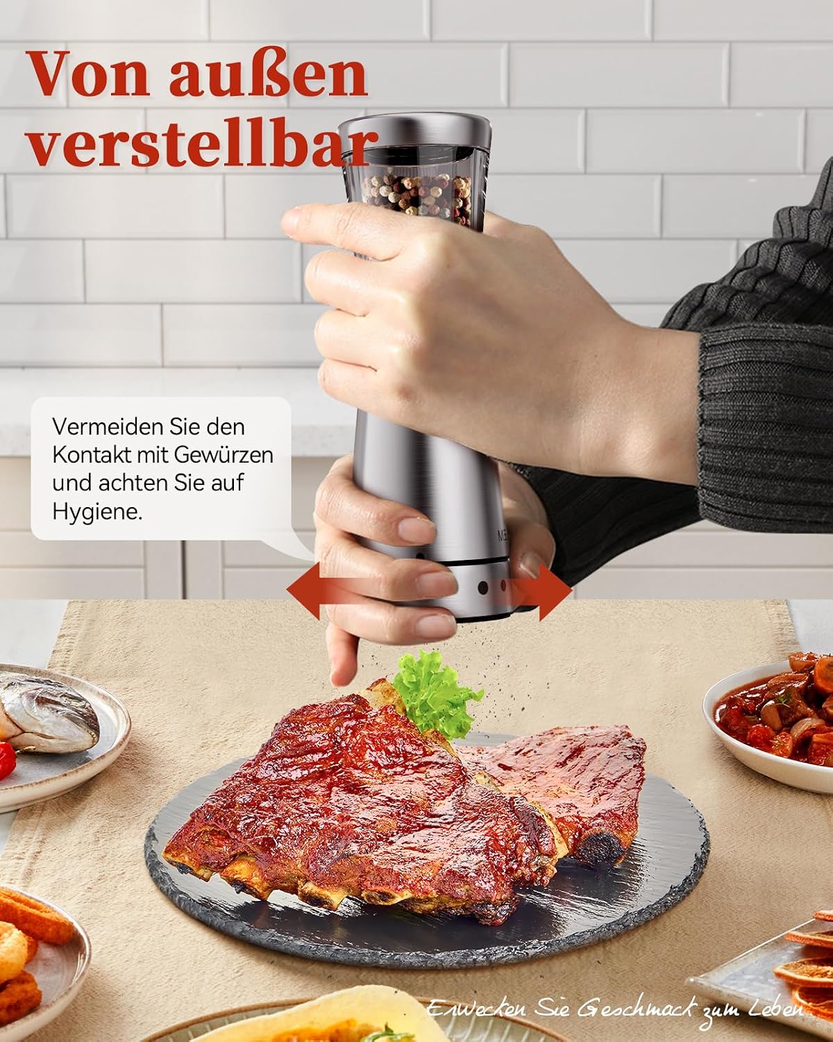 Thumbnail 5 de Elektrische Gewürzmühlen 2er Set 4,5 oz 🧂
