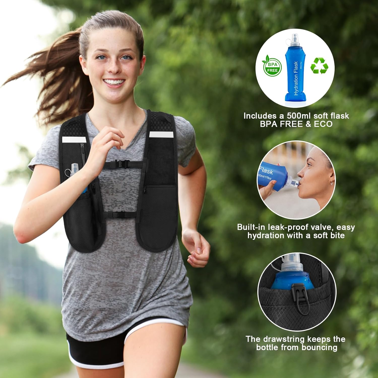 Thumbnail 4 de Nextyu Gilet Running con borraccia 500 ml e LED
