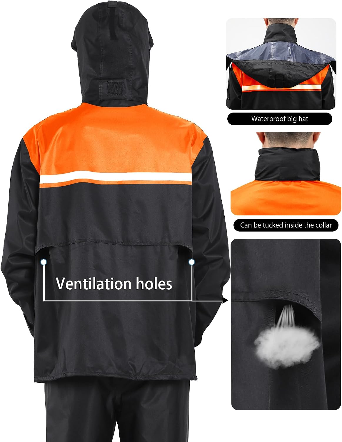 Detalle de iCreek Rain Suit Waterproof Jacket and Pants Hi Vis Raincoat