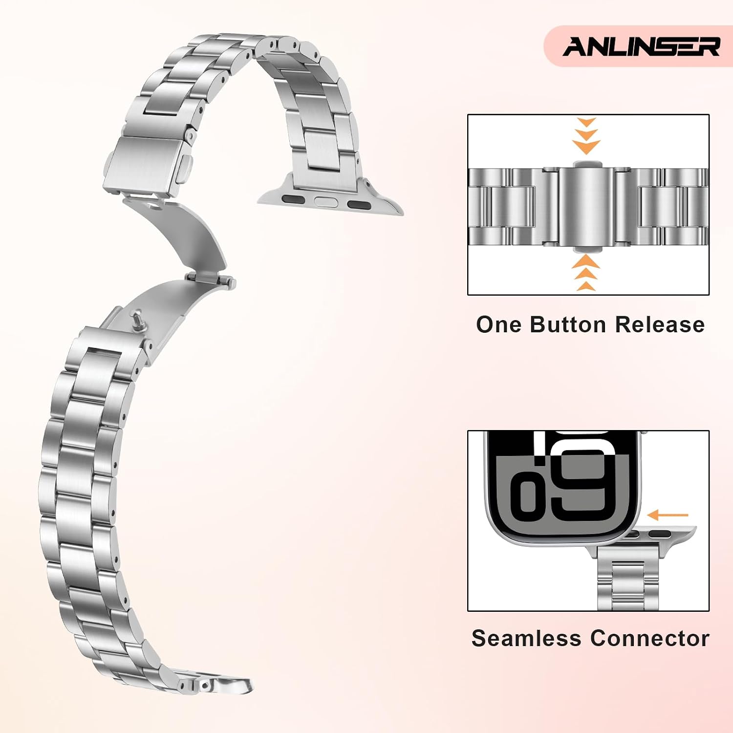 Thumbnail 3 de iWatch stainless steel strap 14mm slim