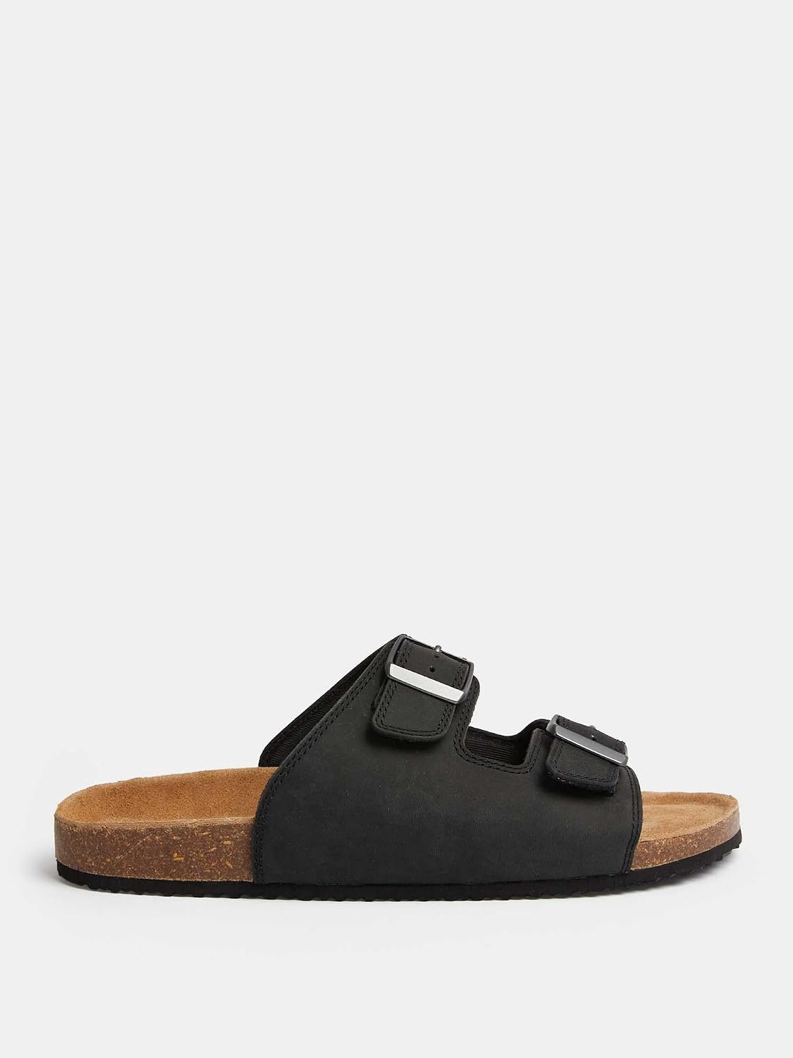 Detalle 2 de Marks & Spencer suède sandalen voor heren met verstelbare gespen en kurkvoetbed