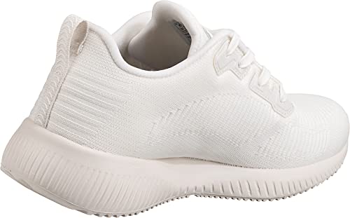 Detalle de Skechers Bobs Squad Tough Talk: zapatillas mujer blancas de punto knit, tamaño 38.5 EU