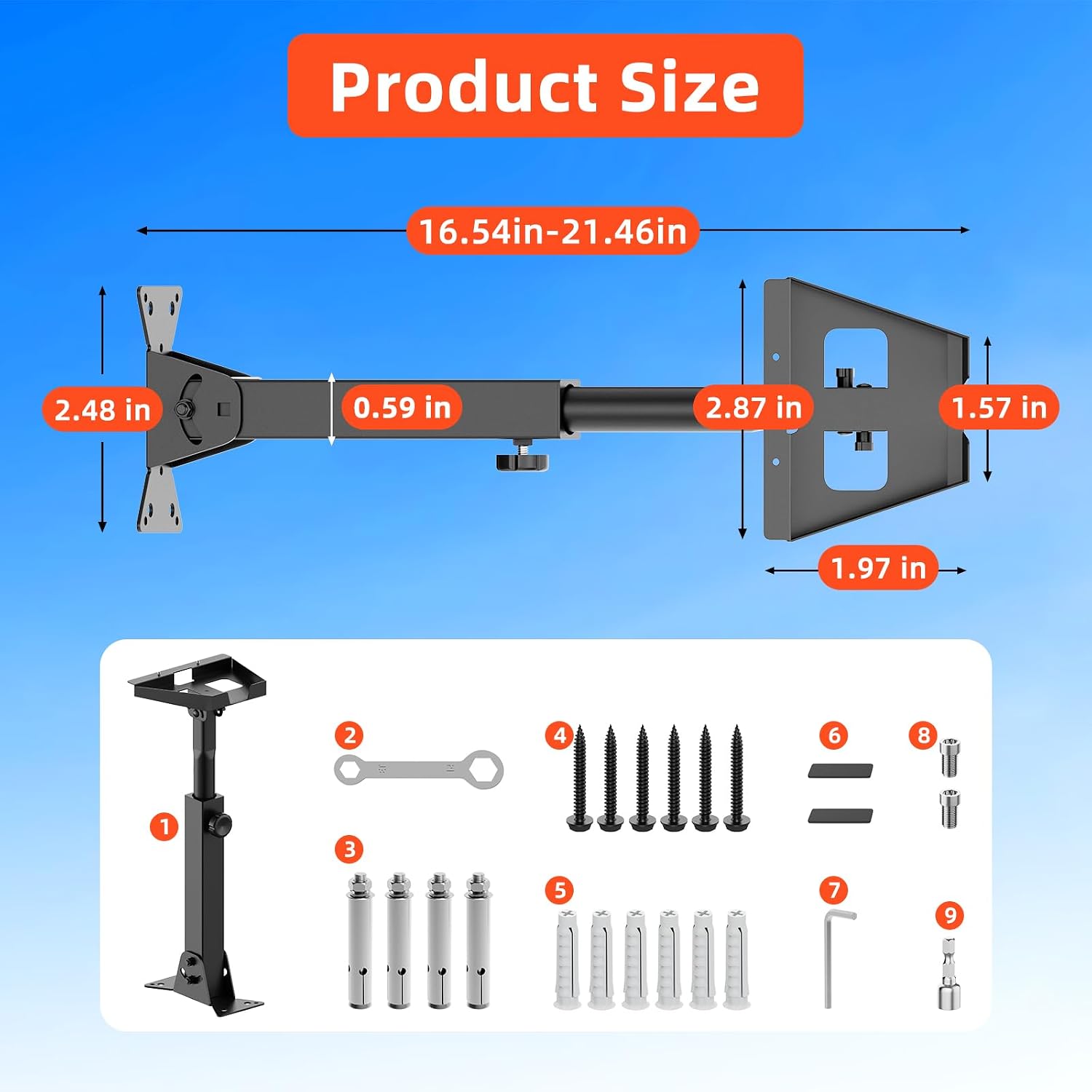 Detalle de Starlink Mount Adjustable Roof Mount Kit Gen 3/4/4X with Telescoping Arm