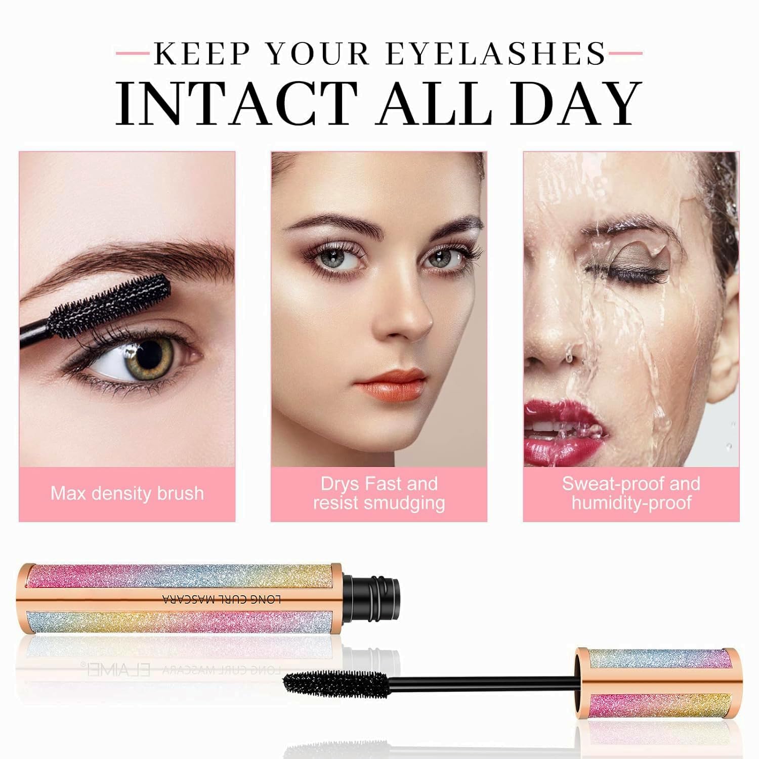 Detalle de Mcukv Tubing Mascara, 4D Silk Fiber Lash Mascara for Length and Volume